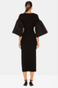 SALE - KHAITE Cynthia Gathered Crepe Midi Dress